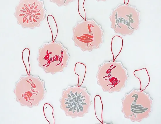 paper christmas ornament