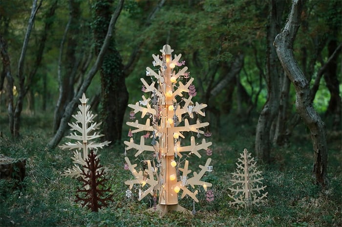 wooden christmas tree