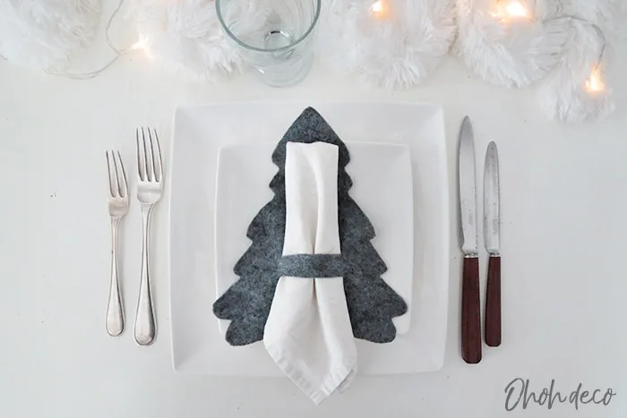 DIY Christmas napkin rings and cutlery holders
