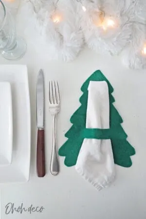 DIY Christmas napkin holders