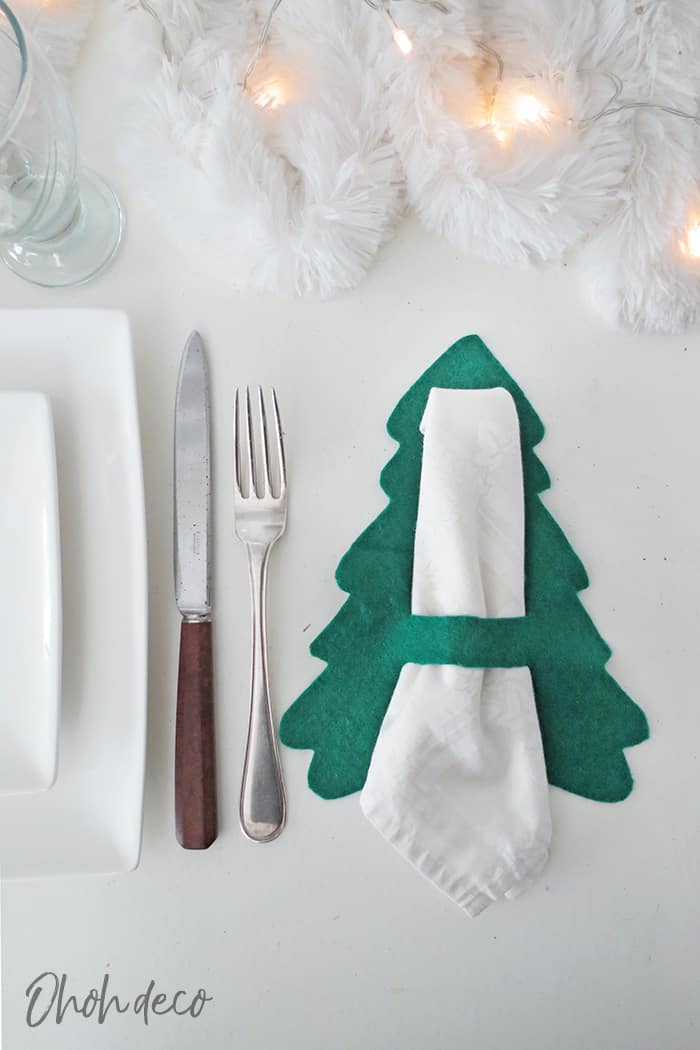 DIY Christmas napkin holders