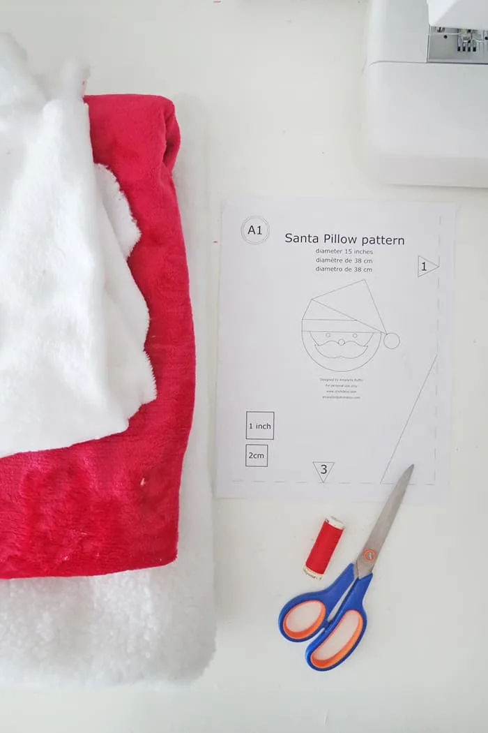 material to sew a santa pillow