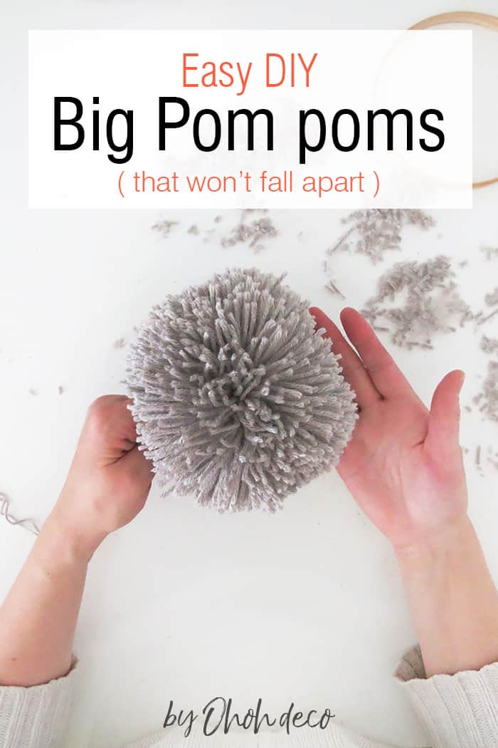 How to make extra large pom poms