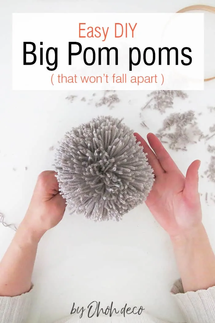 DIY extra-large pom poms