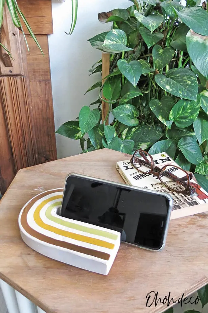 DIY desk phone stand
