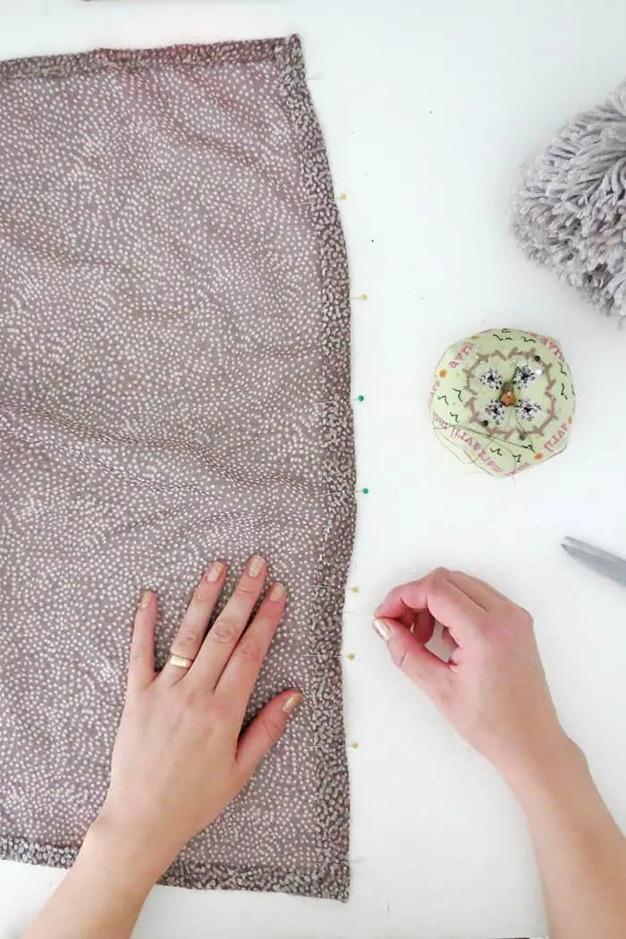 how to sew a pom pom scarf