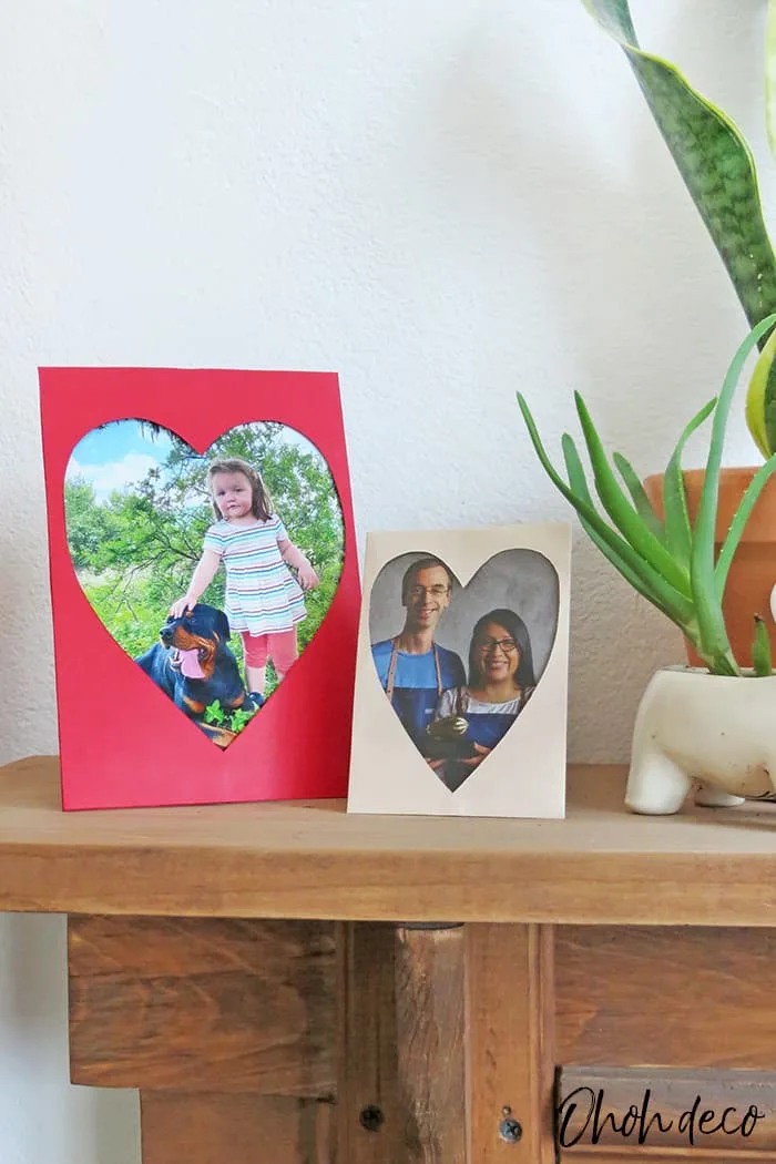 heart shaped photo frame