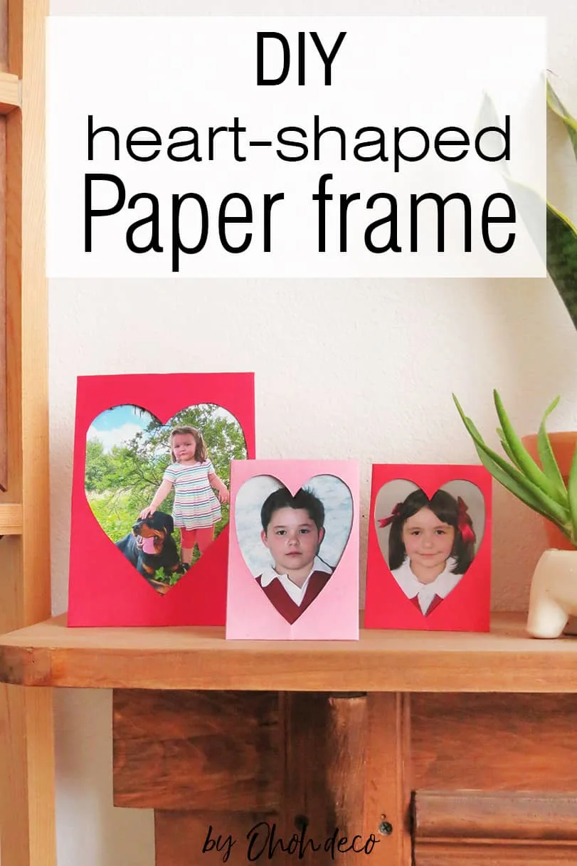 DIY Heart shaped photo frame