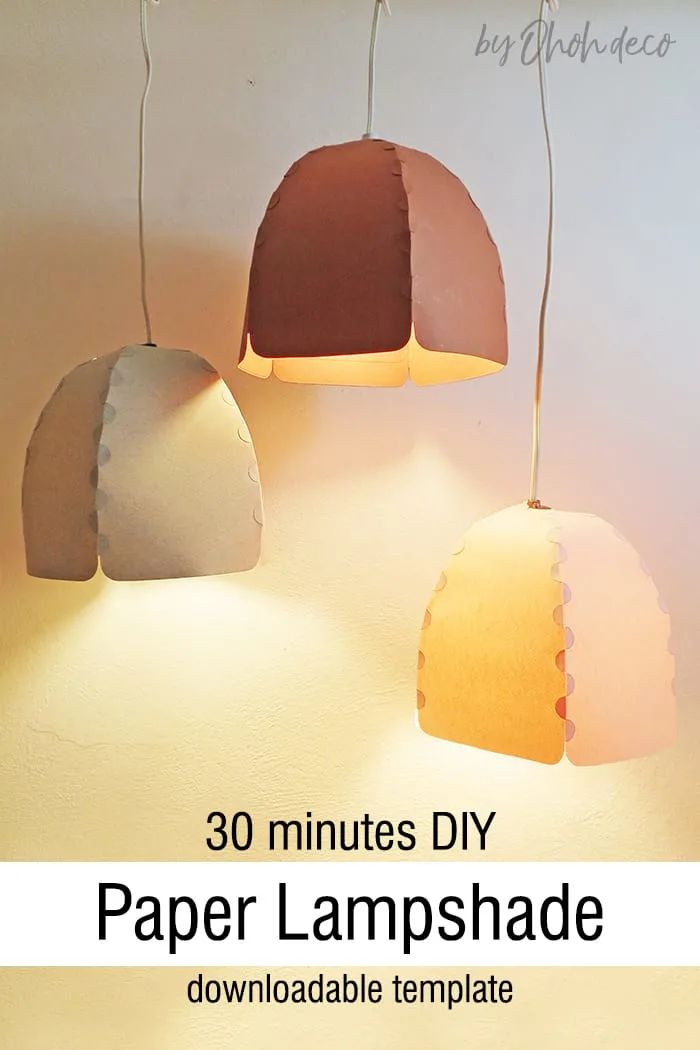 Easy DIY paper lampshade