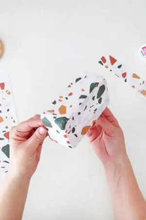glue paper on jewelry box bottom