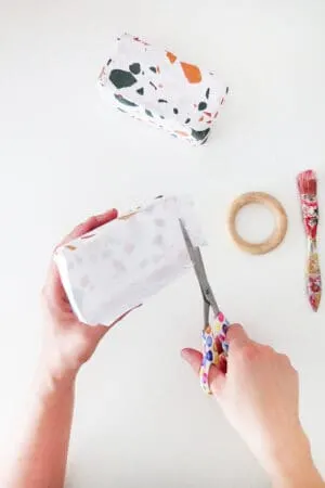 trim lid paper on diy jewelry box