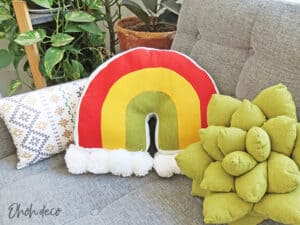 How to sew a rainbow pillow
