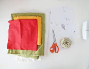 supplies to make rainbow pillow