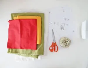 supplies to make rainbow pillow