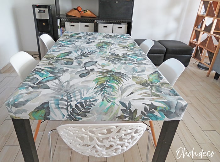 Fitted Table Cover The Easy Diy Ohoh, Plastic Tablecloth Ideas