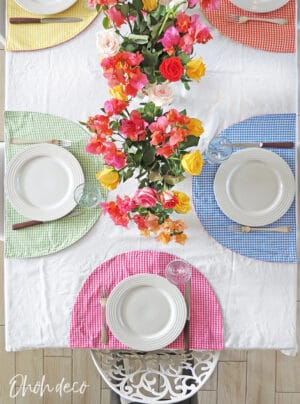 DIY reversible placemats