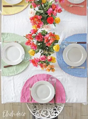 DIY reversible placemats