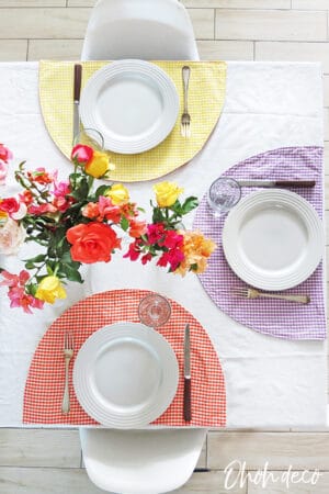 DIY easy to sew placemats