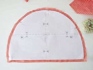 half-circle placemats pattern