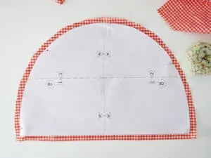 half-circle placemats pattern