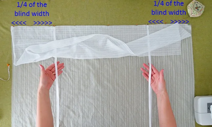 put ribbons to hold diy tie up shades