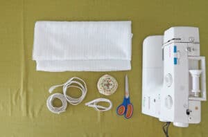 supplies to make DIY tie up shades