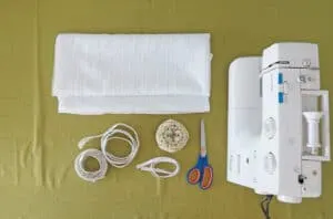 supplies to make DIY tie up shades