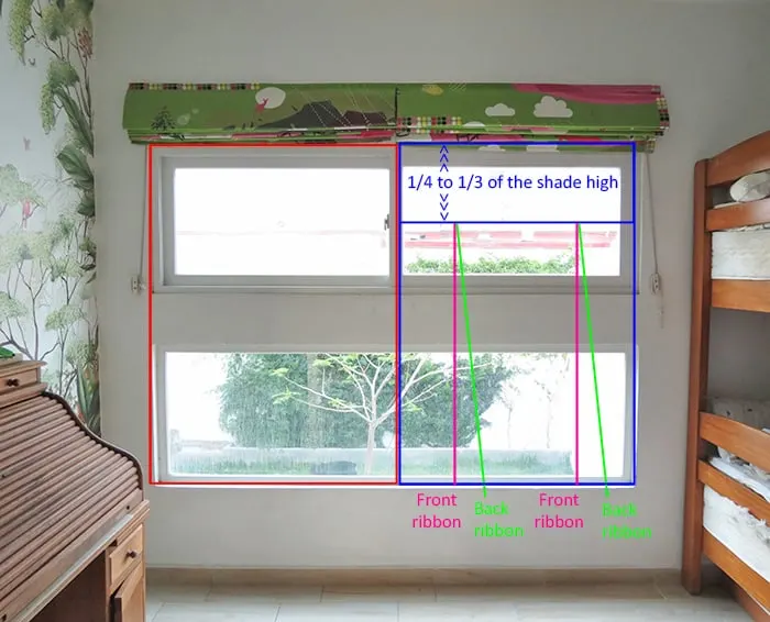 take measures to make diy tie up shades