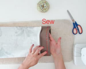how to sew bolster pillowcase