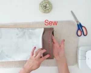 how to sew bolster pillowcase