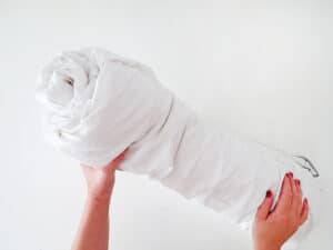 rolling duvet to store