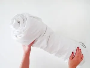 rolling duvet to store