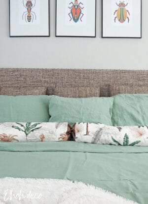 DIY bolster pillow cover