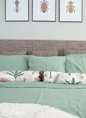 DIY bolster pillow cover