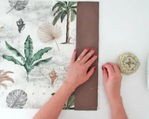 pin fabric to diy bolster pillowcase