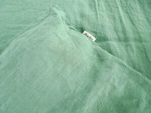 linen duvet cover matcha green