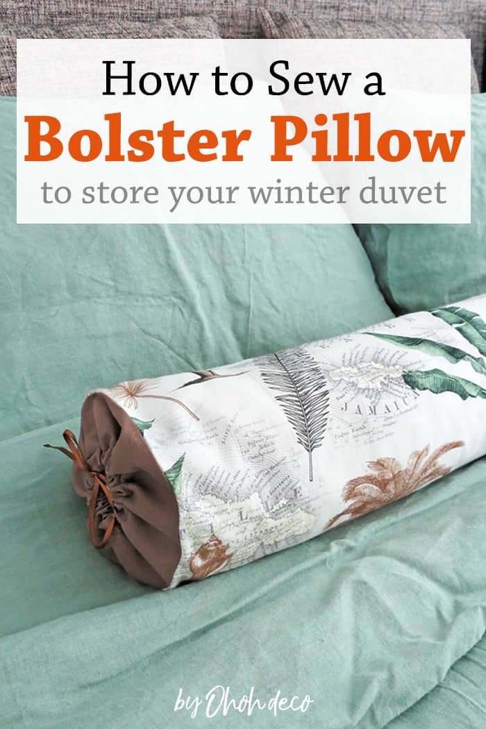 How to sew a bolster pillow cover