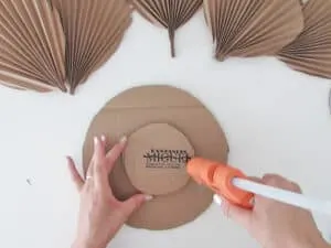 glue cardboard to make DIY mirror