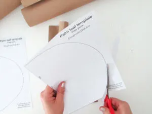 free paper palm leaf template