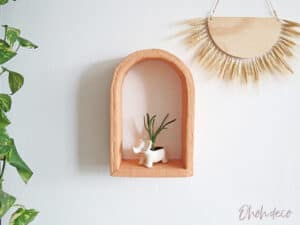 DIY cardboard wall shelf