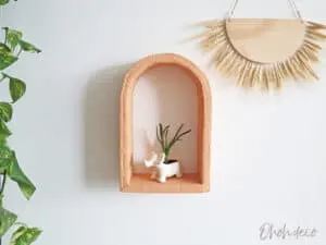 DIY cardboard wall shelf