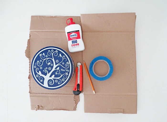 DIY Shelf Organizer Using Cardboard Boxes