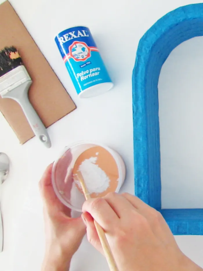 mix the paint with baking soda