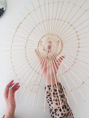 diy rattan style lampshade