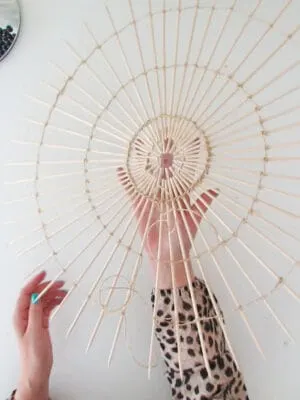 diy rattan style lampshade