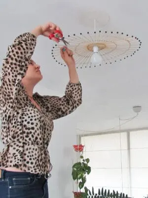 close diy wooden lampshade