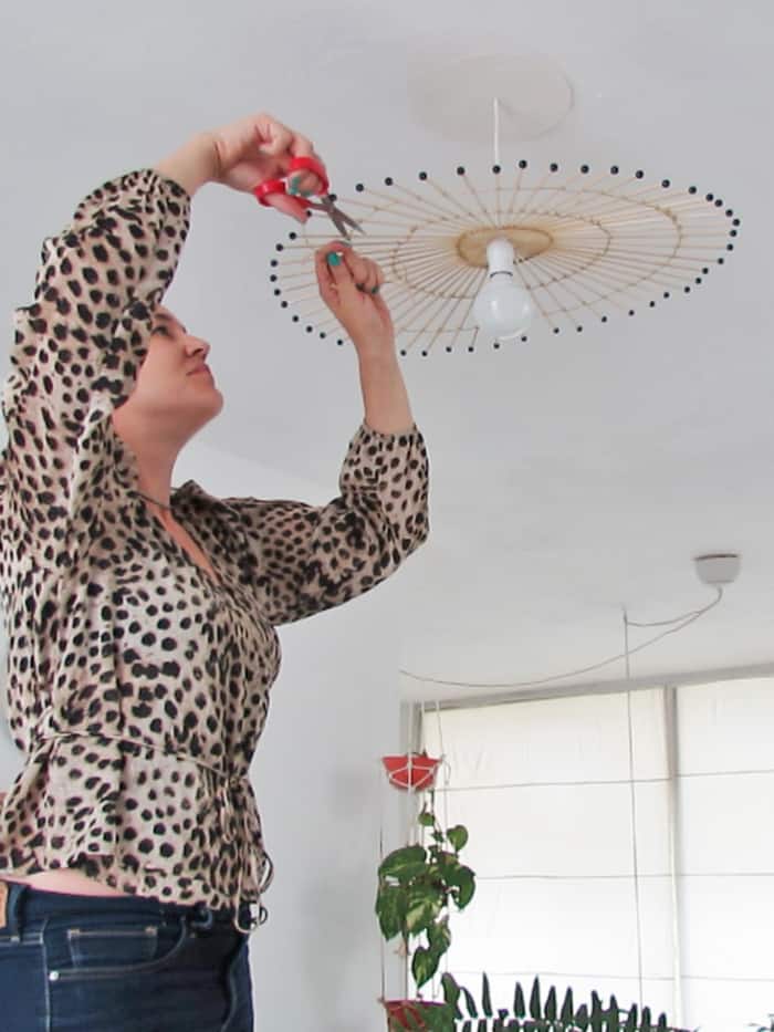 close diy lampshade