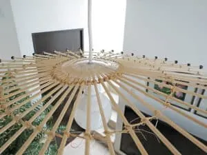 top of the DIY wood lamp