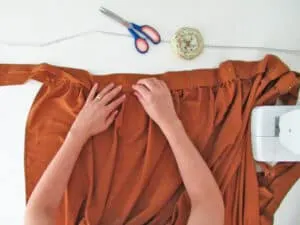 sew a strap to hold the skirt