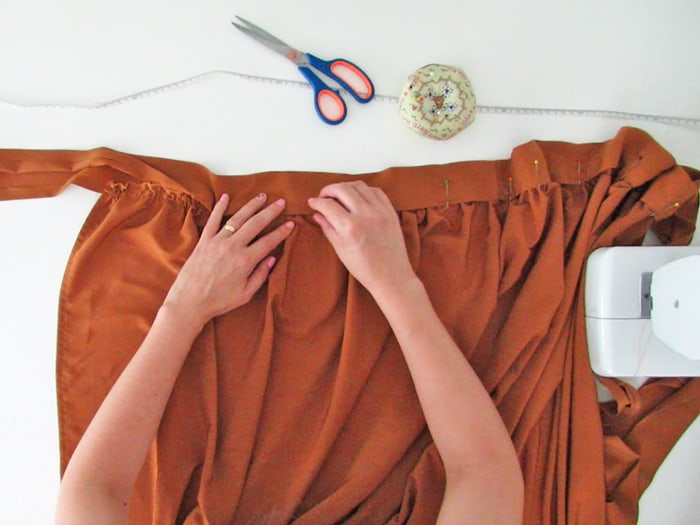 sew a strap to hold the skirt